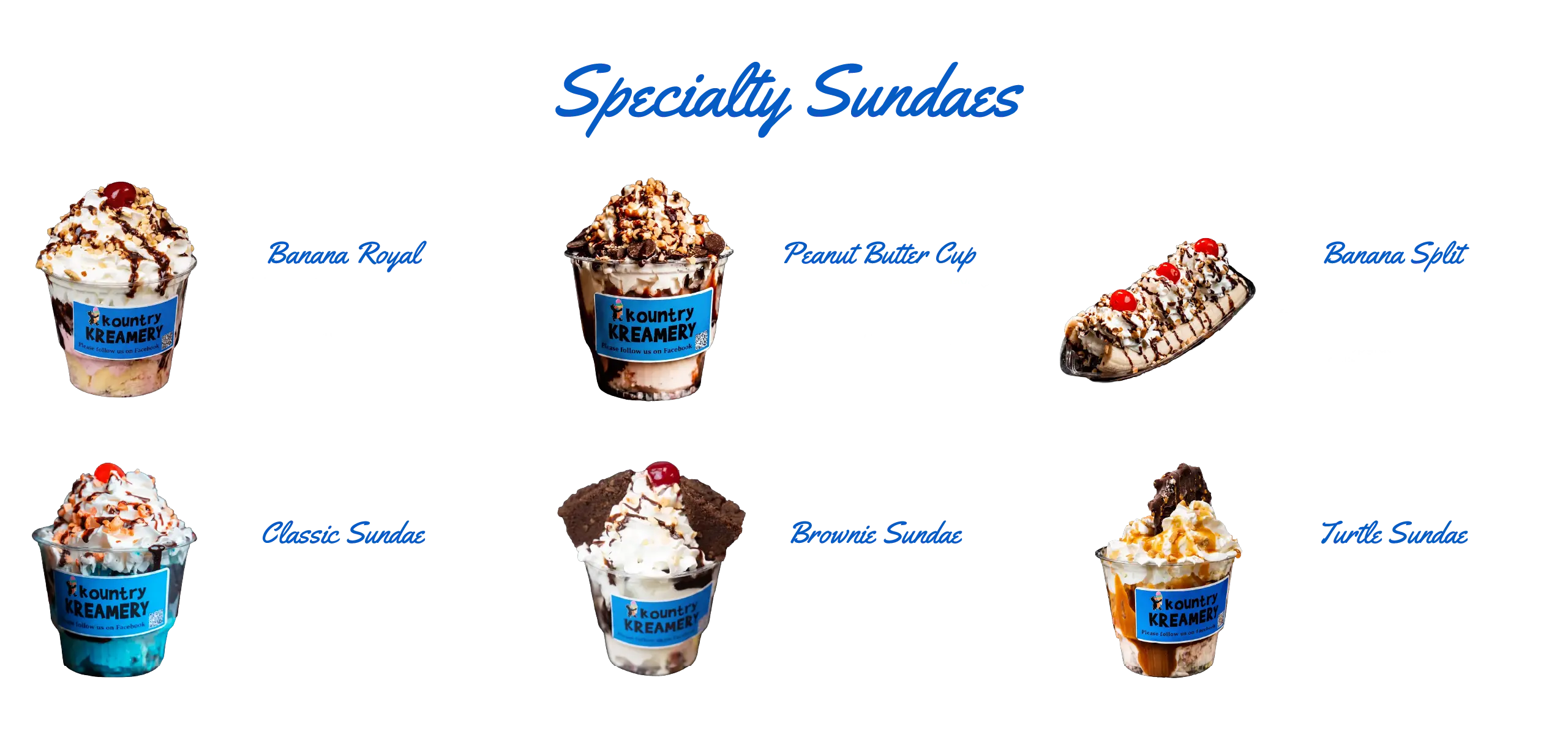 Menu 7 Specialty Sundaes 1